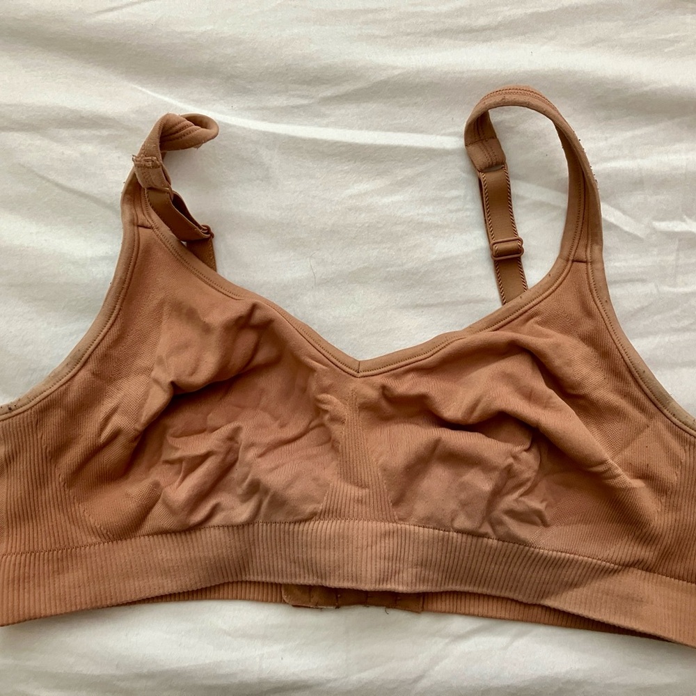 Bravado Designs Seamless Nursing Bra Tan Size M | Wireless Comfort Bra